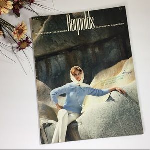 Vintage 1960s Mohair Sweater Knitting Patterns Book Reynolds Designer